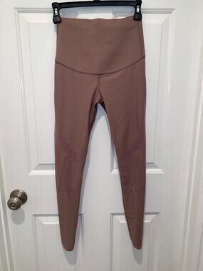 Fanka Body Sculpt Leggings Mauve Reversible High Waisted Compression Small
